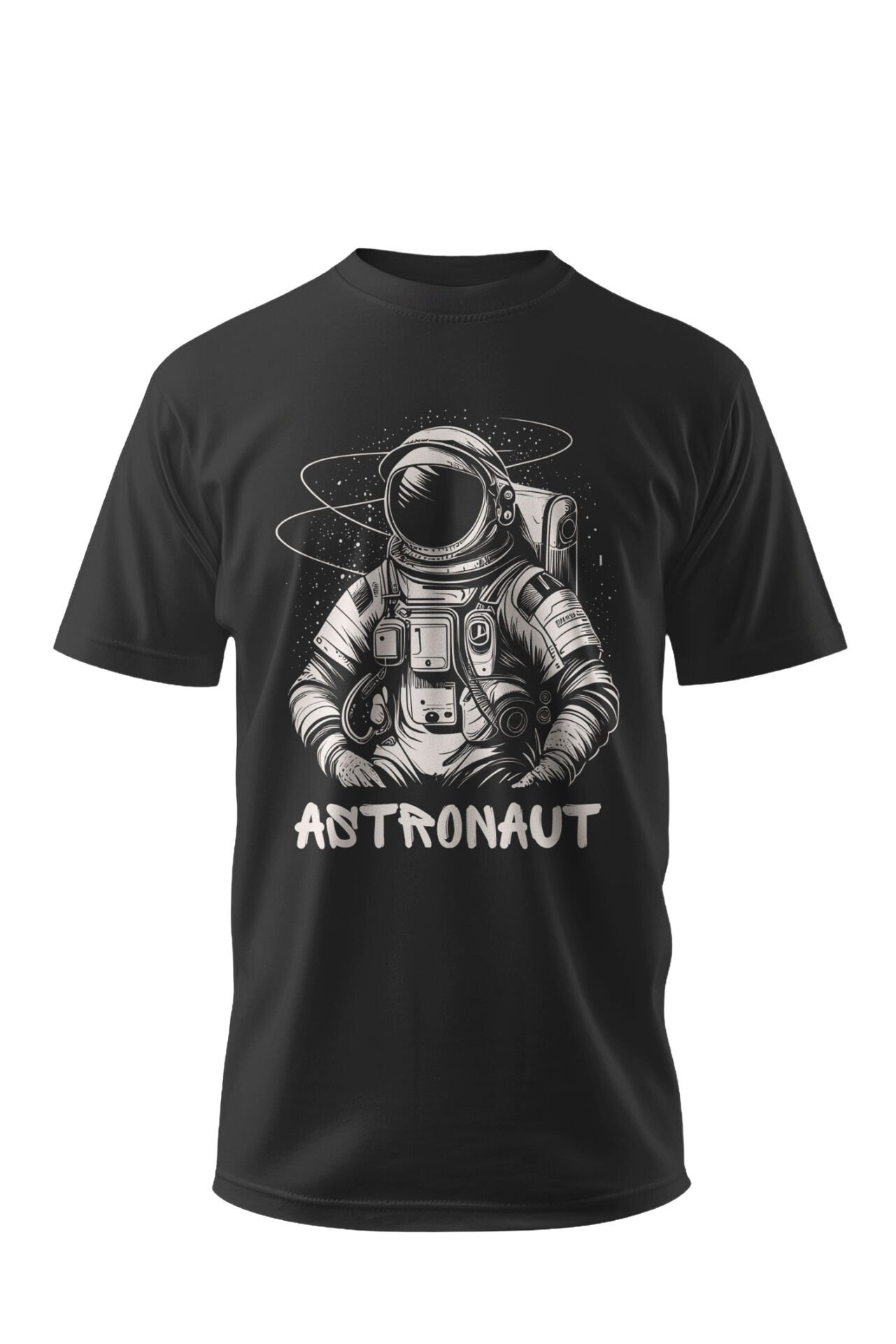 Astronot Tasarımlı Basic Tişört