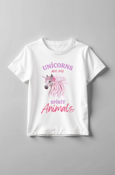 Unicorn Tasarımılı Çocuk Tişört