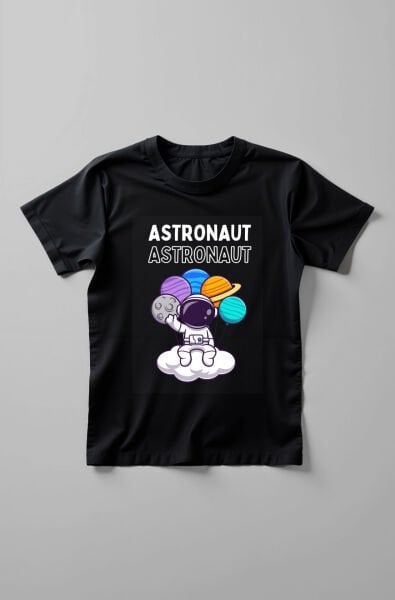 Astronot Tasarımlı Çocuk Tişörtü