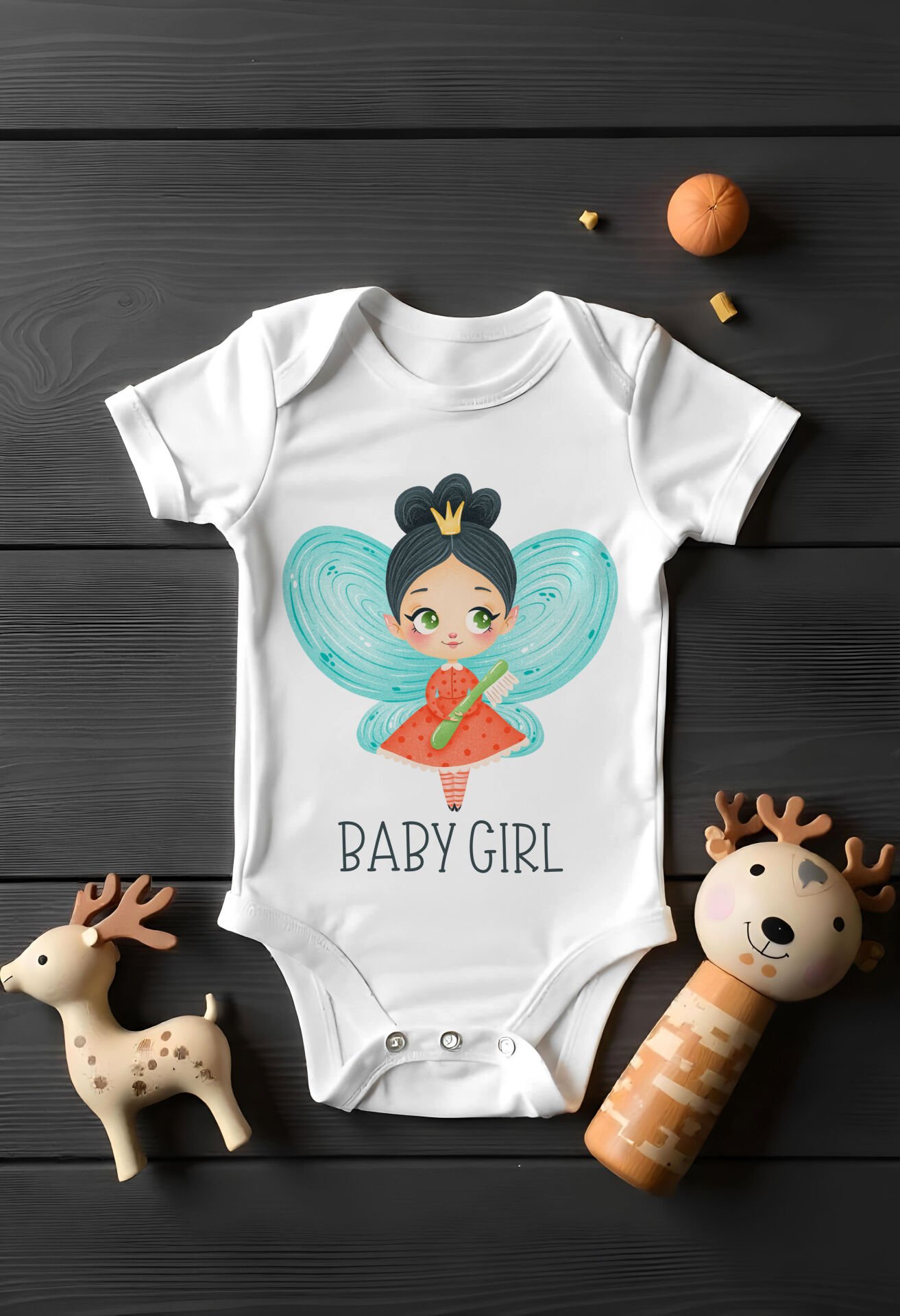 Baby Girl Yazılı Tasarım Bebek Zıbını