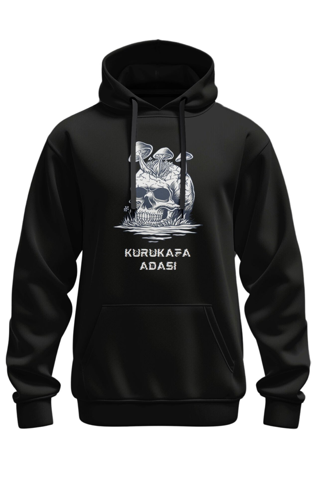 Kurukafa Figürlü Tasarım Kapşonlu Sweatshirt(Kopya)