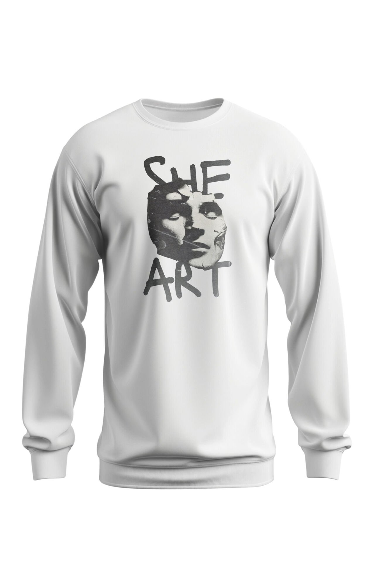 She Art Yazılı Tasarım Sweatshirt